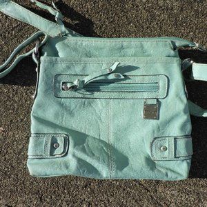 ONE Rosetti pocket book purse handbag hand bag seafoam green